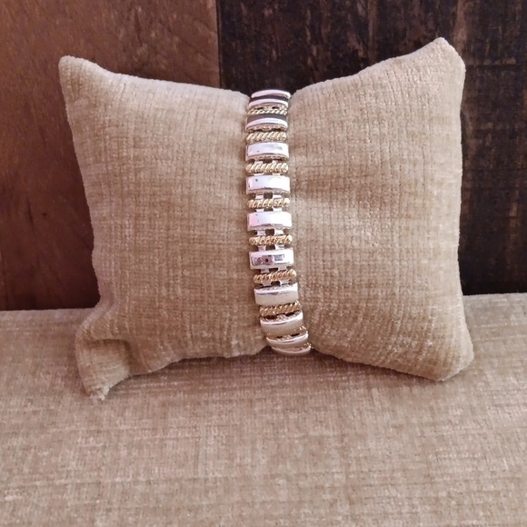 Napier Gold Silver Tone Bracelet - Picture 1 of 8